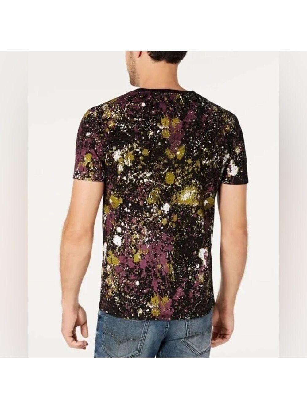 Guess Shirts Guess Basic Graffiti Drop T Shirt Crew Neck - Picture 10 of 16